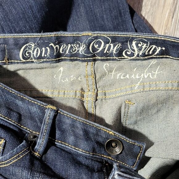 Converse One Star Premium Demin Straight Leg Jeans Size 28 - Picture 9 of 12